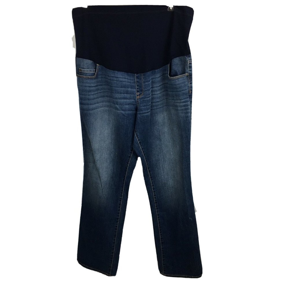 NWT Liz Lange Maternity Denim Jeans 18 Boot Cut